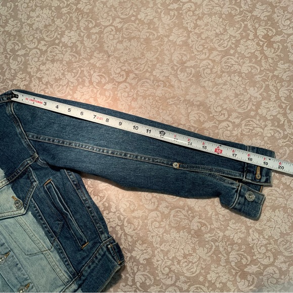 Proenza Schouler White Label ~2- Tone Bleached Cropped Denim Jacket - Picture 11 of 16